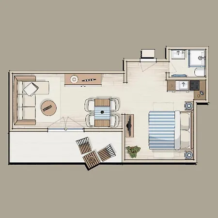 Stromdampfer, Stromdampferdeck Appartement